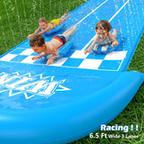 Jasonwell Slip and Slide Lawn Toy - Lawn Water Slides Summer Slip Waterslide for Kids Adults 20ft Extra Long with Sprinkler N 3 Bodyboards Backyard Games Outdoor Splash Water Toys Outside Play Park - Jasonwell