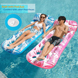 Jasonwell Inflatable Pool Float Lounge - 2 Pack Floaties Rafts for Adults Floating Lounger Sun Tanning Floats Cool Water Floaty Swimming Lake Beach Party Toys (BlueRose) - Jasonwell