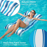 Jasonwell Water Hammock Pool Floats - Fabric Inflatable Pool Hammock Float Floaties 4 in 1 (Saddle Lounge Chair Drifter) Lake Beach Floating Loungers Swimming Pool Rafts Toys for Adults - Jasonwell