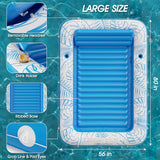 Inflatable Tanning Pool Lounger Float - Jasonwell 4 in 1 Sun Tan Tub Sunbathing Lounge Raft Floatie Toys Water Filled Bed Mat Pad for Kids Adult Blow Up Kiddie Ball Pit Pool (XL) - Jasonwell