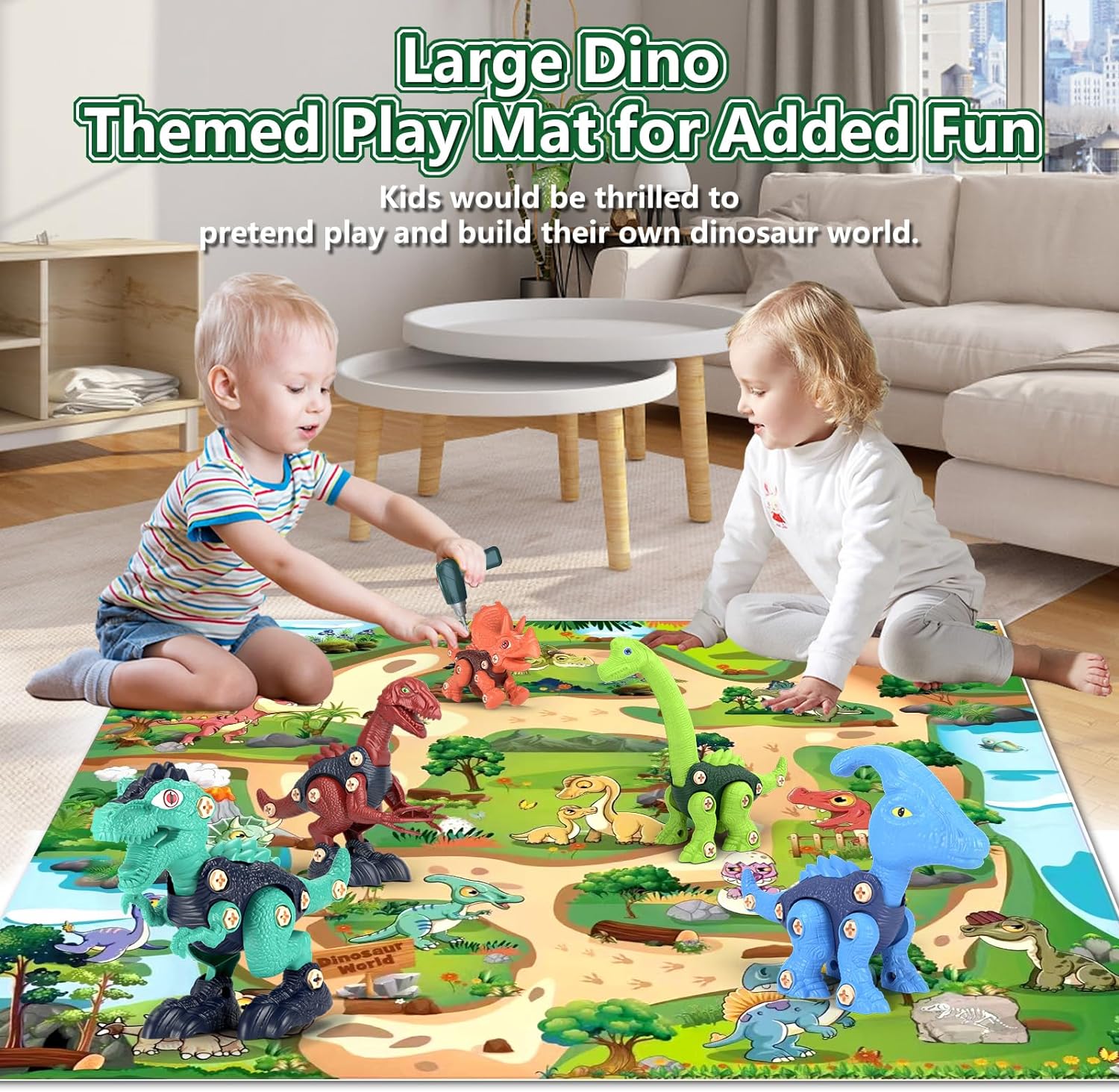 Jasonwell Kids Building Dinosaur Toys - Boys STEM Take Apart Construction Set Educational Dino Kit Play Set Easter Party Favors Christmas Birthday Gifts for Toddler Girls Age 3 4 5 6 7 8 + Year Old - Jasonwell