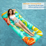 Jasonwell Inflatable Pool Float Adult - Pool Floaties Lounger Floats Floating Chair Raft with Adjustable Backrest Cup Holders Water Floaty Lake Lounge Tanning Floats Beach Party Toys for Adults Fruit - Jasonwell