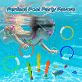 Jasonwell Pool Diving Toys Games - 31 PCS Swimming Pool Toys for Kids Teens with Diving Rings Dive Sticks Underwater Treasures Torpedo Bandits Fish Toys etc Fun Water Swim Toys for Boys Girls Adults - Jasonwell