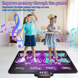 Kids Dance Mat Toys - 2-Player Dance Pad Gifts for Girls Boys Toddlers 3 4 5 6 7 8 9 + Year Old Electronic Dancing Mat Floor Games Toy with Music Light Christmas Birthday Gift (Purple) - Jasonwell