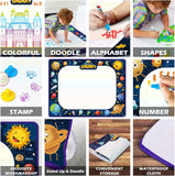 Jasonwell Aqua Water Doodle Mat - 40 x 28 Inches Extra Large Magic Drawing Doodling Mat Coloring Mat Educational Toys Gifts for Kids Toddlers Boys Girls Age 2 3 4 5 6 7 8 Year Old (Galaxy) - Jasonwell