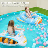 Jasonwell Inflatable Kids Pool Floats - Toddler Pool Floaties Swimming Pool Float with Water Squirt Gun Swim Floaty Rafts Lake Beach Party Pool Toys for Boys Girls Airplane - Jasonwell