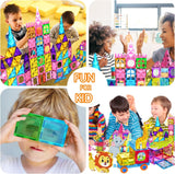 Jasonwell Magnetic Tiles Building Blocks Set for Boys Girls Preschool Educational Magnet Construction Kit Stacking STEM Toys Christmas Birthday Gifts for Kids Toddlers 3 4 5 6 7 8 9 10 + Year Old - Jasonwell