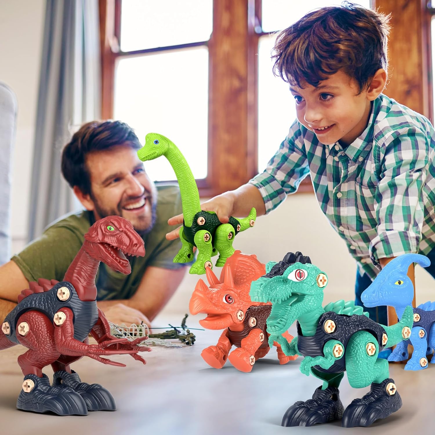 Jasonwell Kids Building Dinosaur Toys - Boys STEM Take Apart Construction Set Educational Dino Kit Play Set Easter Party Favors Christmas Birthday Gifts for Toddler Girls Age 3 4 5 6 7 8 + Year Old - Jasonwell
