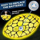Jasonwell Glow in The Dark Football - Strong Grip Light Up Football Toy Stuff Sports Balls for Boys Kids Teenage Junior Youth Adult Outdoor Christmas Birthday Gifts for Age 6-8 8-12 13 + Year Old No.6 - Jasonwell