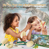 Dinosaur Eggs Dig Kit Toys - 12 Dino Fossil Eggs Excavation Kit w Play Mat for Kids Easter Party Favor Basket Stuffers STEM Toy Christmas Birthday Gift for Boys Girls Age 3 4 5 6 7 8 9 10 + Years Old - Jasonwell