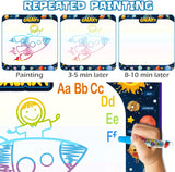 Jasonwell Aqua Water Doodle Mat - 40 x 28 Inches Extra Large Magic Drawing Doodling Mat Coloring Mat Educational Toys Gifts for Kids Toddlers Boys Girls Age 2 3 4 5 6 7 8 Year Old (Galaxy) - Jasonwell
