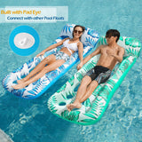 Jasonwell Inflatable Pool Float Lounge - 2 Pack Floaties Rafts for Adults Floating Lounger Sun Tanning Floats Cool Water Floaty Swimming Lake Beach Party Toys (Bluegreen) - Jasonwell