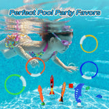 Jasonwell Pool Diving Toys Games - 42PCS Swimming Pool Toys with Dive Sticks and Rings Underwater Treasures Torpedo Bandits Fish Toys etc Fun Water Swim Toys for Boys Girls Adults Kids Teens - Jasonwell