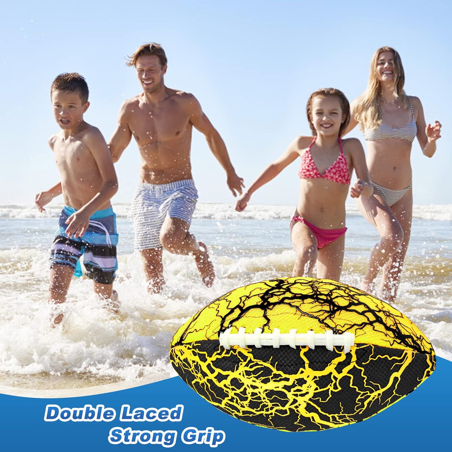 Jasonwell Pool Beach Water Football - Waterproof Football Strong Grip Fun Water Toys Games for Swimming Pool Beach Lake Park Backyard Outdoor Play for Kids Children Teens Adults Family - Jasonwell