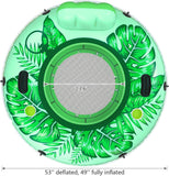 Jasonwell Inflatable River Tube Float - Heavy Duty River Float Pool Floats Lake Premium Water Tubes for Floating Recreational River Raft Lounge Floaties with 2 Cup Holders for Adult (Green-XL)