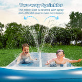 Jasonwell Slip and Slide Lawn Toy - Lawn Water Slides Summer Slip Waterslide for Kids Adults 20ft Extra Long with Sprinkler N Bodyboards Backyard Games Outdoor Splash Water Toys Outside Play Park Blue - Jasonwell