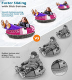 Jasonwell Inflatable Snow Tube Sled - Heavy Duty Snow Tubes for Sledding with Premium Canvas Cover for Kids Adults Snow Toy Fun Winter Outdoor Toys Christmas Birthday Gift for Boys Girls Children - Jasonwell