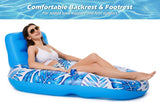 Jasonwell Inflatable Pool Float Adult - Pool Floaties Lounger Floats Raft Floating Chair Water Floaties for Swimming Pool Lake Lounge Float with Cup Holders Beach Pool Party Toys for Adults - Jasonwell