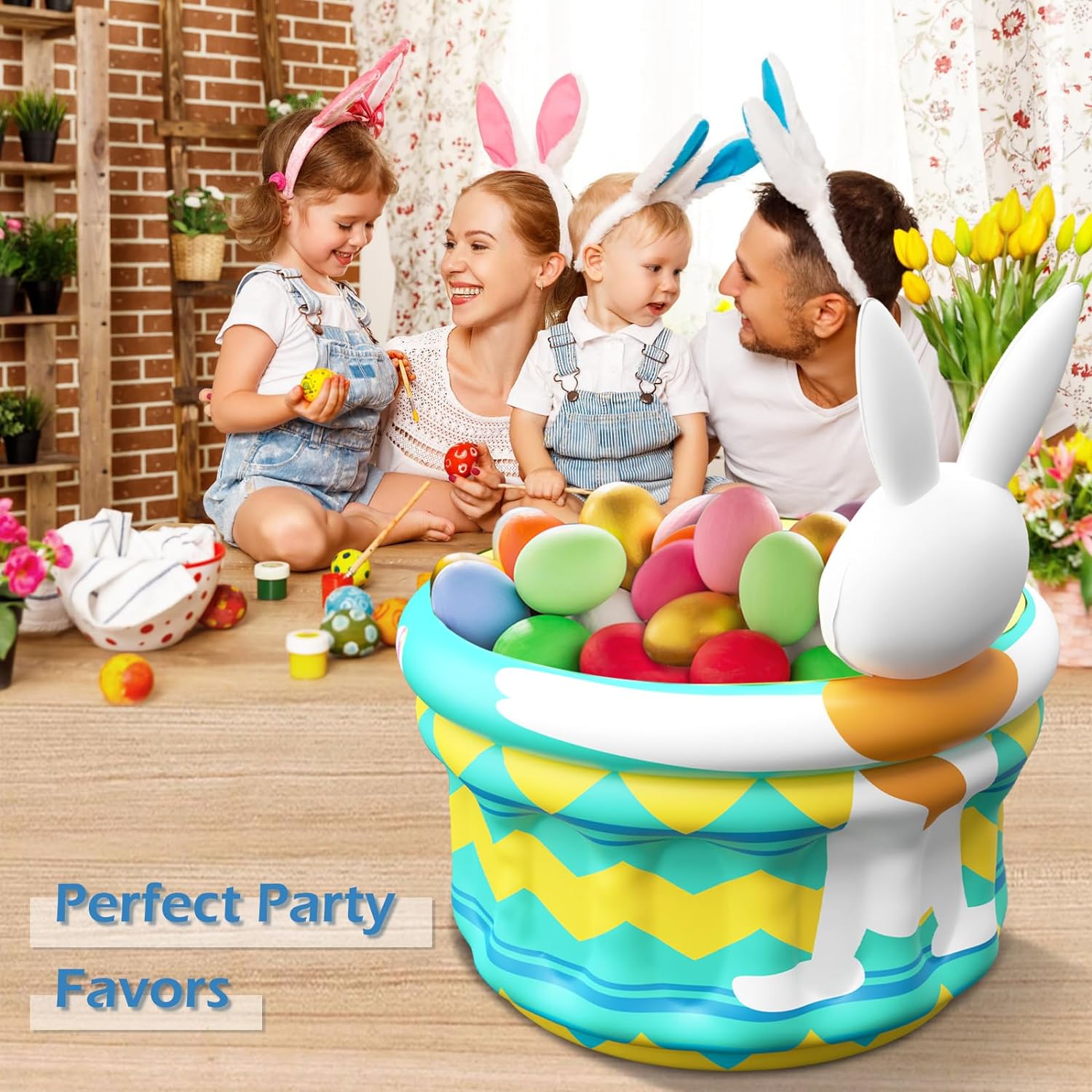 Jasonwell Inflatable Pool Party Cooler - Ice Bucket Drink Holder Luau Hawaiian Tropical Beach Themed Birthday Easter Party Decorations Favors Supplies Decor Blow Up Drink Cooler Outdoor Kids Adults - Jasonwell