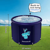 Jasonwell Ice Bath Tub for Athletes - Heavy Duty Cold Water Therapy Plunge Tub Ice Pod for Recovery Portable Ice Barrel Plunge Pool for Outdoor Inflatable Hot Tub Bathtub at Home for Adults 130 gal - Jasonwell