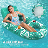 Jasonwell Inflatable Pool Float Adult - Pool Floaties Lounger Floats Raft Floating Chair Water Floaties for Swimming Pool Lake Lounge Float with Cup Holders Beach Pool Party Toys for Adults (T-Green) - Jasonwell