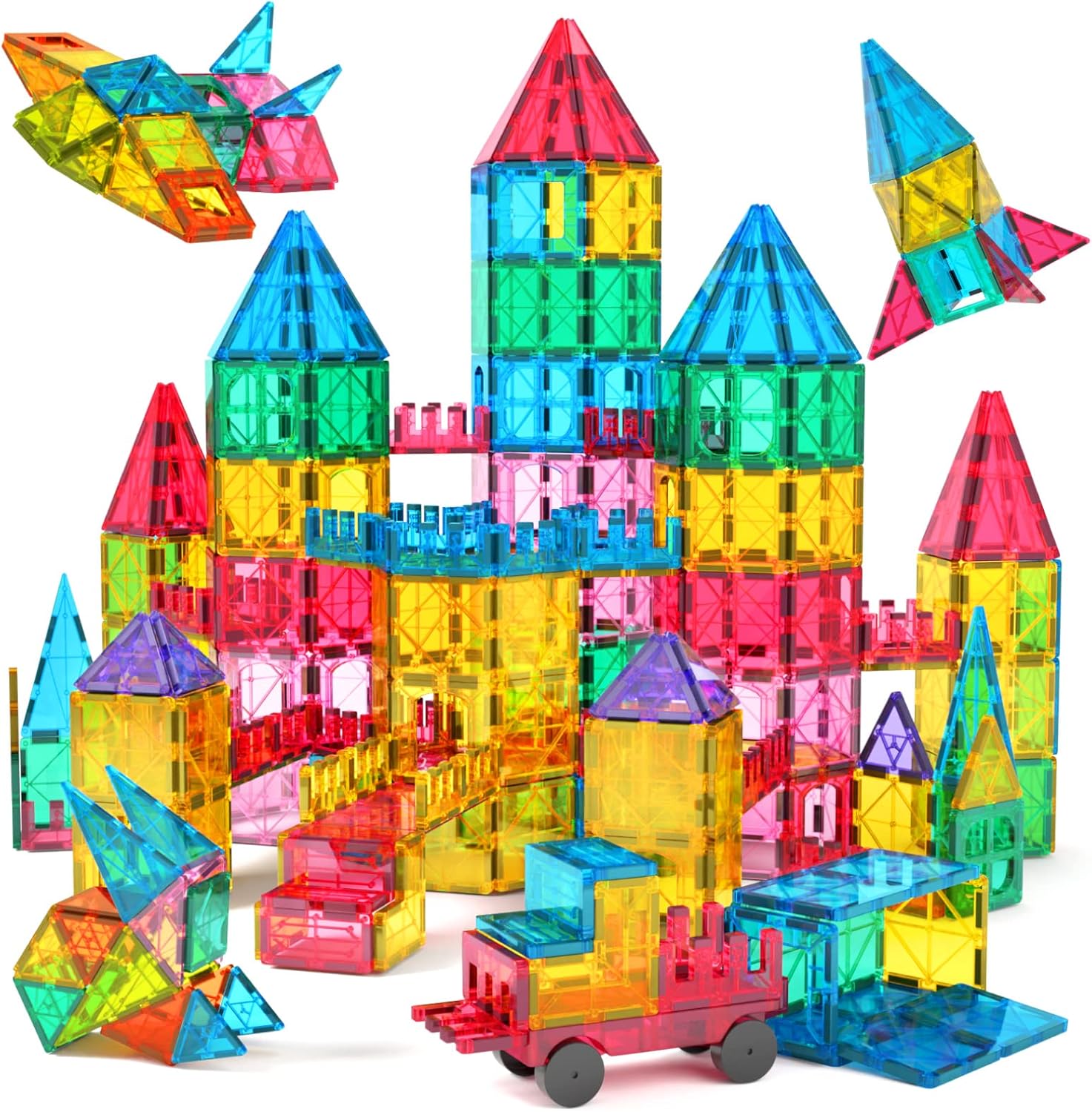 65 PCS Magnetic Tiles Building Blocks - Jasonwell