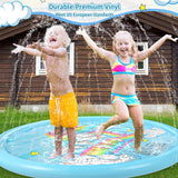 Jasonwell Splash Pad Sprinkler for Kids Splash Play Mat Outdoor Water Toys Inflatable Splash Pad Baby Toddler Pool Boys Girls Children Outside Backyard Dog Sprinkler Pool Age 1 2 3 4 5 6 7 8 9 (68'') - Jasonwell