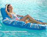 Jasonwell Inflatable Pool Float Adult - Pool Floaties Lounger Floats Raft Floating Chair Water Floaties for Swimming Pool Lake Lounge Float with Cup Holders Beach Pool Party Toys for Adults - Jasonwell