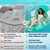 Jasonwell Pool Floats with Canopy - Inflatable Pool Float Adult Lounger Floaties Raft Floating Chair for Swimming Pool Lake Water Lounge Float with Cup Holders Beach Pool Party Toys for Adults - Jasonwell