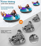 Jasonwell Inflatable Snow Tube Sled - Heavy Duty Snow Tubes for Sledding with Premium Canvas Cover for Kids Adults Snow Toy Fun Winter Outdoor Toys Christmas Birthday Gift for Boys Girls Children - Jasonwell