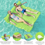 Jasonwell Giant Inflatable Floating Mat - Pool Float Lake Float Raft Lounge Floating Water Mat for Swimming Pool Floatie Lounger Beach Pool Party Toy Adults (Chartreuse-XL) - Jasonwell