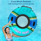 Jasonwell Inflatable River Tube Float - Heavy Duty River Float Pool Floats Lake Premium Water Tubes for Floating Recreational River Raft Lounge Floaties with 2 Cup Holders for Adult - Jasonwell