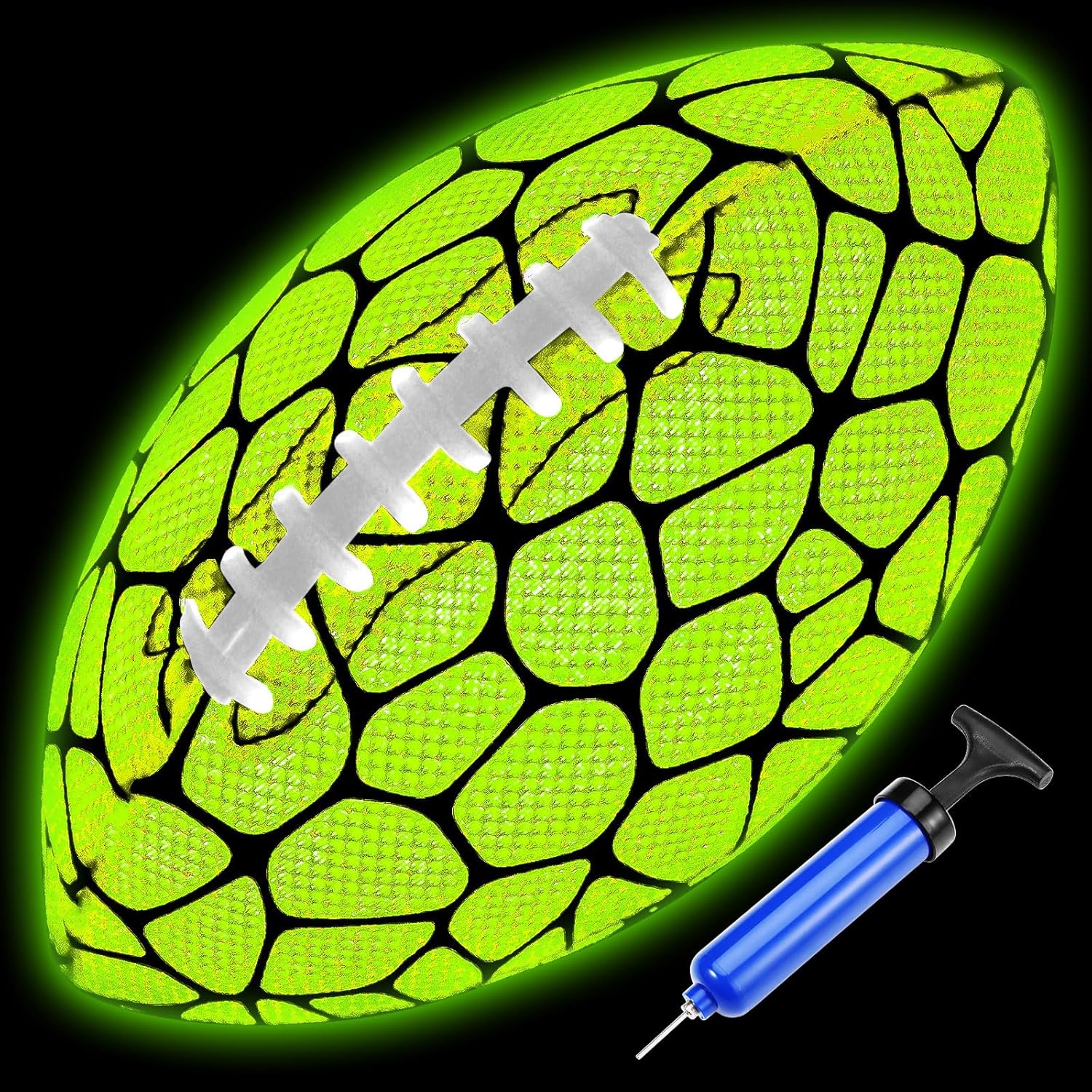 Jasonwell Glow in The Dark Football - Strong Grip Light Up Football Toy Stuff Sports Balls for Boys Kids Teenage Junior Youth Adult Outdoor Christmas Birthday Gifts for Age 6-8 8-12 13 + Year Old No.3 - Jasonwell