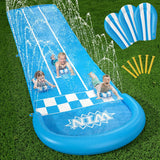 Jasonwell Slip and Slide Lawn Toy - Lawn Water Slides Summer Slip Waterslide for Kids Adults 20ft Extra Long with Sprinkler N 3 Bodyboards Backyard Games Outdoor Splash Water Toys Outside Play Park - Jasonwell
