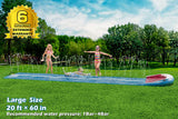 Jasonwell Slip and Slide Lawn Toy - Lawn Water Slides Summer Slip Waterslide for Kids Adults 20ft Extra Long with Sprinkler N Bodyboards Backyard Games Outdoor Splash Water Toys Outside Play Park Blue - Jasonwell