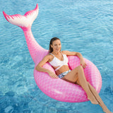 Jasonwell Giant Inflatable Mermaid Tail Pool Float with Fast Valves Pool Floaties Tube Summer Beach Ster Fwimming Pool Party Lounge Raft Waloaty Decorations Toys for Adults Kids Green L - Jasonwell