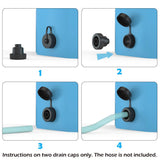 Jasonwell Drain Caps Hose Adapter Foldable Dog Pool - Jasonwell