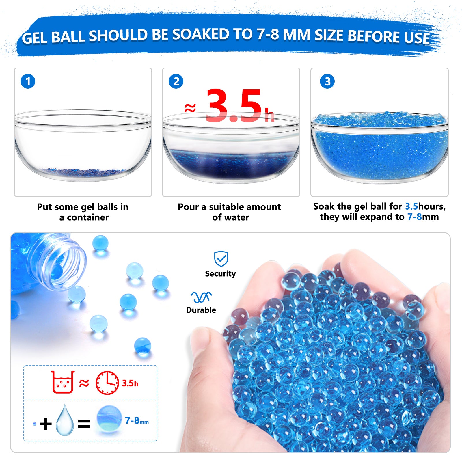 Joyvalley Gel Ball Shoots Toys - Blue - Jasonwell