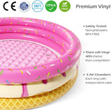 Donuts Inflatable Baby Kiddie Pool Wading Pool for Backyard (Pink) - Jasonwell