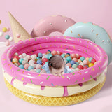 Donuts Inflatable Baby Kiddie Pool Wading Pool for Backyard (Pink) - Jasonwell