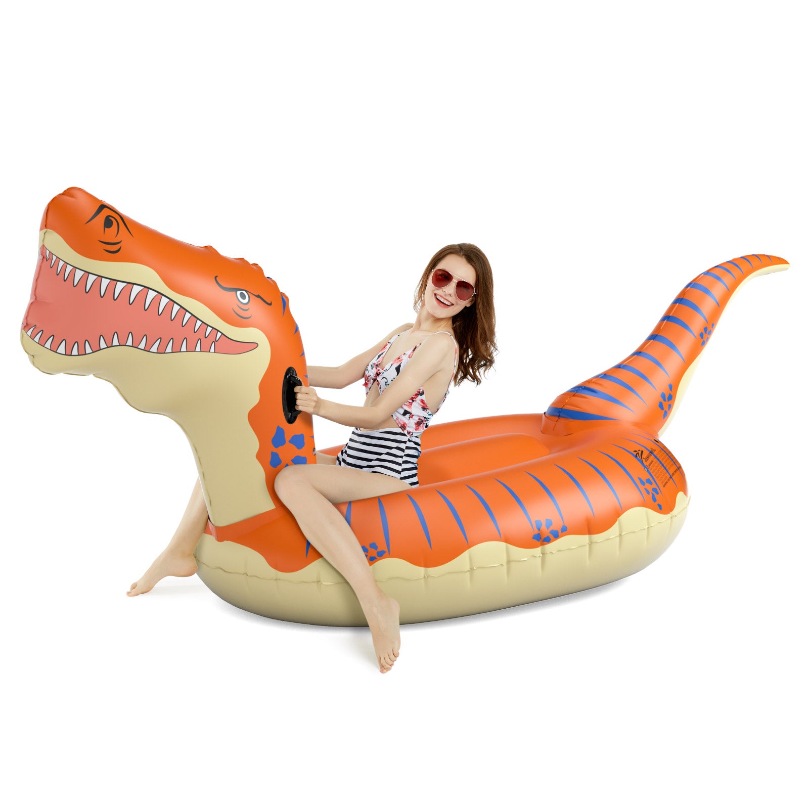 Orange Dinosaur-Shaped Pool Floats - Jasonwell