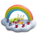 Rainbow Cloud Inflatable Drink Holder Floating