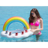 Rainbow Cloud Inflatable Drink Holder Floating - Jasonwell