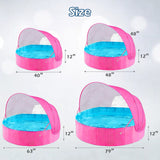 Jasonwell Kiddie Baby Pool with Canopy - Foldable Infant Toddler Kids Pool with Shade Baby Beach Essentials Tent Swimming Wading Pools for Toddlers 1-3 + Kids Dogs Ball Pit Backyard Water Play R, 40" 48" 63" 79" - Jasonwell
