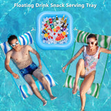 Jasonwell Pool Floats Adult Games - 2 Pack Fabric Inflatable Pool Floaties Water Hammock Chair w Floating Table Waterproof Playing Cards Party Game Toys Lake Lounger Raft Pool Hammock Float Floaty - Jasonwell