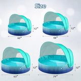 Jasonwell Kiddie Baby Pool with Canopy - Foldable Infant Toddler Kids Pool with Shade Baby Beach Essentials Tent Swimming Wading Pools for Toddlers 1-3 + Kids Dogs Ball Pit Backyard Water Play G, 40" 48" 63" 79" - Jasonwell