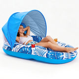 Jasonwell Pool Floats with Canopy - Inflatable Pool Float Adult Lounger Floaties Raft Floating Chair for Swimming Pool Lake Water Lounge Float with Cup Holders Beach Pool Party Toys for Adults - Jasonwell