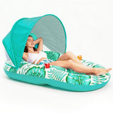 Jasonwell Pool Floats with Canopy - Inflatable Pool Float Adult Lounger Floaties Raft Floating Chair for Swimming Pool Lake Water Lounge Float with Cup Holders Beach Pool Party Toys for Adults - Jasonwell