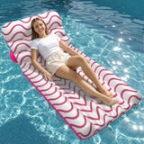 Jasonwell Inflatable Pool Float Adult - Ultra-Comfort Soft Fabric Pool Floaties Lounge Floats Floating Chair Raft with Adjustable Backrest Air Water Lounger Tanning Float for Pool Beach Party (Copy) - Jasonwell