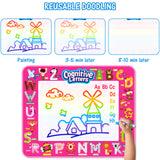 Water Doodle Mat Kids Drawing Toys Gifts for Toddlers 2 3 4 5 Year Old Girl - Jasonwell